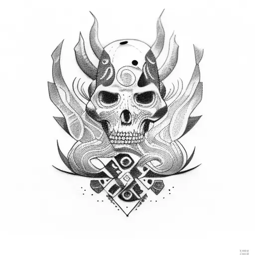 guerrero maya  tattoo design idea