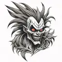 God of death ryuk death note tattoo design idea