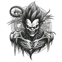 God of death ryuk death note tattoo design idea
