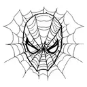 spiderman head tattoo design idea