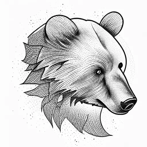 Bear tattoo design idea
