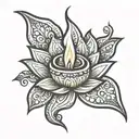 diwali diya tattoo design idea