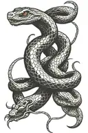 gothic demonic snake tattoo tattoo design idea