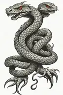 gothic demonic snake tattoo tattoo design idea