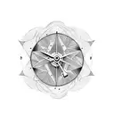 sand clock with wing tattoo design idea