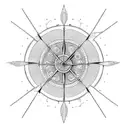 sand clock with wing tattoo design idea