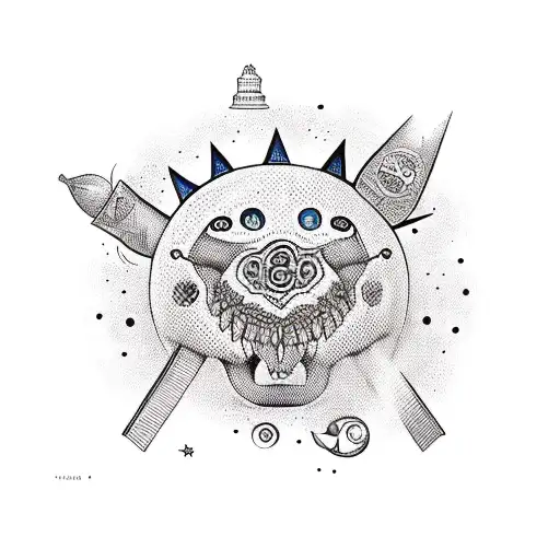 the book the alchemist in classic el Salvadorian folk art by Fernando Llort  tattoo design idea