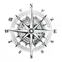 A compass and map themed tattoo with a realistic loupe overlay, symbolizing the client's passion for exploration and discovery tattoo design idea