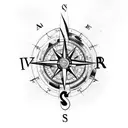 A compass and map themed tattoo with a realistic loupe overlay, symbolizing the client's passion for exploration and discovery tattoo design idea