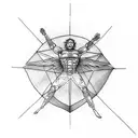 falling icarus tattoo design idea