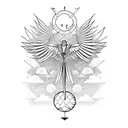 falling icarus tattoo design idea