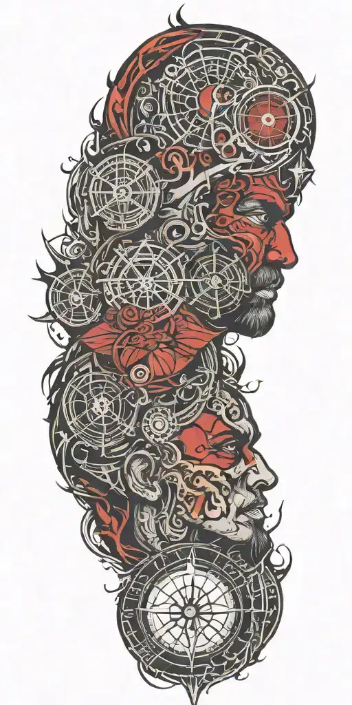 red rising themed tattoo design idea