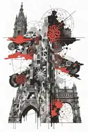 add wispy smoke behind the image  tattoo design idea