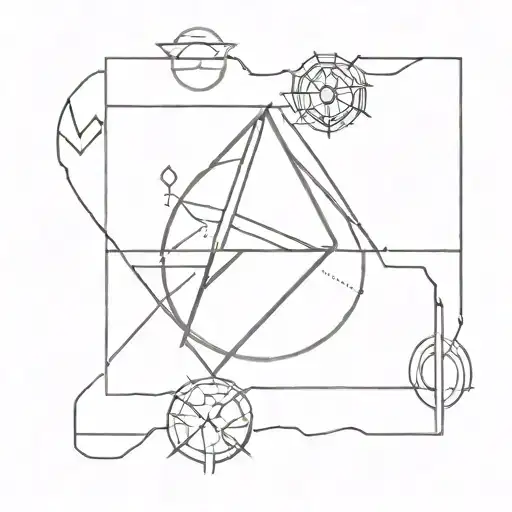 A minimalist representation of the Avengers logo incorporating elements of Scarlet Witch's powers, Loki's powers  tattoo design idea