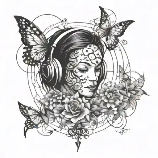 "Silence and listening" tattoo design idea