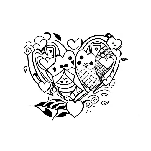 Couple love tattoo design idea