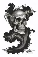 skull, vortex shedding tattoo design idea