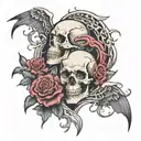 Don't be afraid of death, then you'll probably win. Two deaths cannot happen, but one cannot be avoided. tattoo design idea