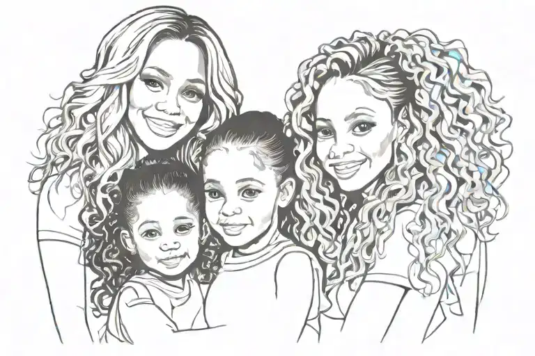 Tamia, Paris and Britney tattoo design idea
