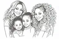 Tamia, Paris and Britney tattoo design idea