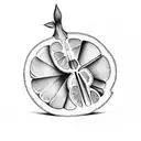 Lemon wedge coverup tattoo design idea