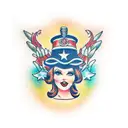 надпись businesses women  tattoo design idea