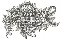 birthday date tattoo design idea