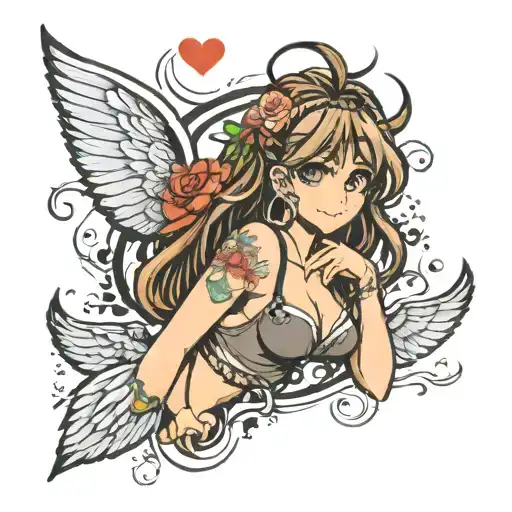 tramp stamp tattoo that embodies love and positivity   tattoo design idea