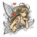 tramp stamp tattoo that embodies love and positivity   tattoo design idea