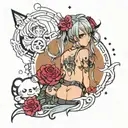 tramp stamp tattoo that embodies love and positivity   tattoo design idea