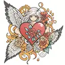tramp stamp tattoo that embodies love and positivity   tattoo design idea