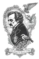 Edgar Allan Poe tattoo design idea
