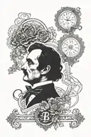 Edgar Allan Poe tattoo design idea