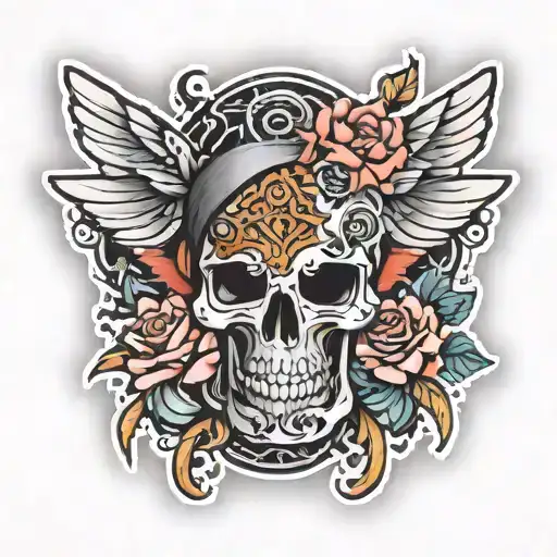 sticker tattoo design idea
