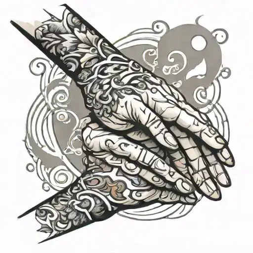 Creation of Adam hands tattoo  tattoo design idea
