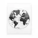 A map of the world with dotted lines connecting the client's most memorable travel routes tattoo design idea