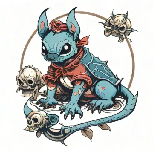 stitch gothic  tattoo design idea