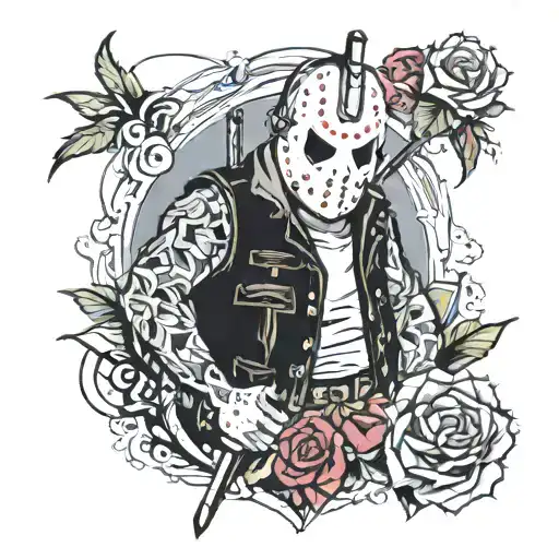 Jason from friday 13th  tattoo design idea