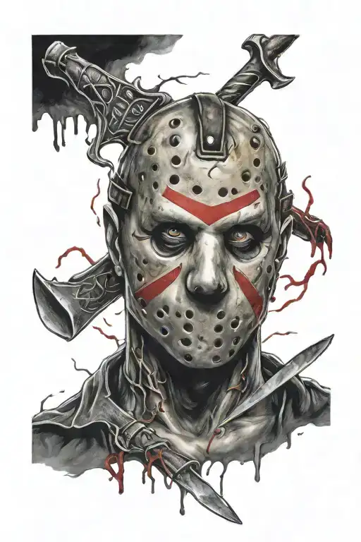 Jason from friday 13th  tattoo design idea