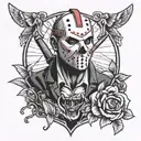Jason from friday 13th  tattoo design idea