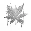 cocaine weed gambling tattoo design idea