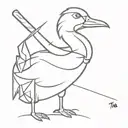 the Witcher duck tattoo design idea