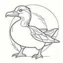 the Witcher duck tattoo design idea