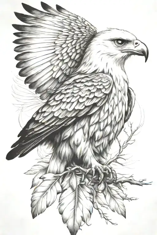 cherokee thunderbird facing forward tattoo design idea