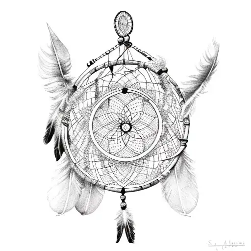 dream catcher with smith woven into it.  tattoo design idea