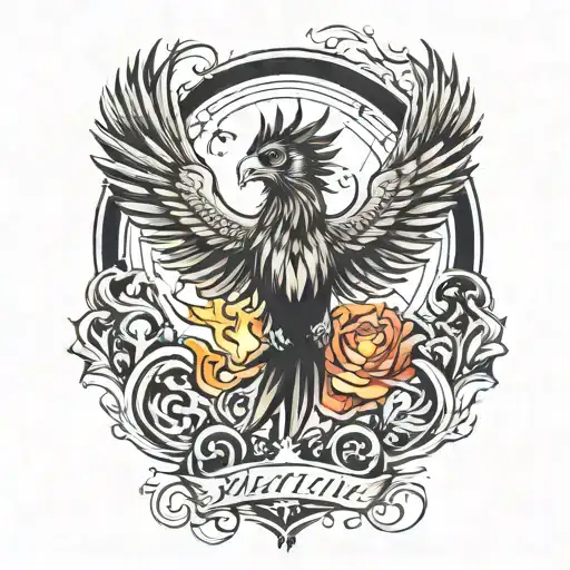 harry potter Phoenix rising tattoo design idea
