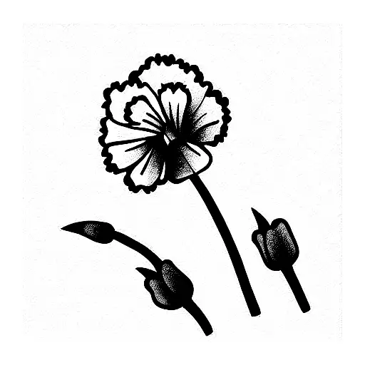 carnations, snowdrops  tattoo design idea
