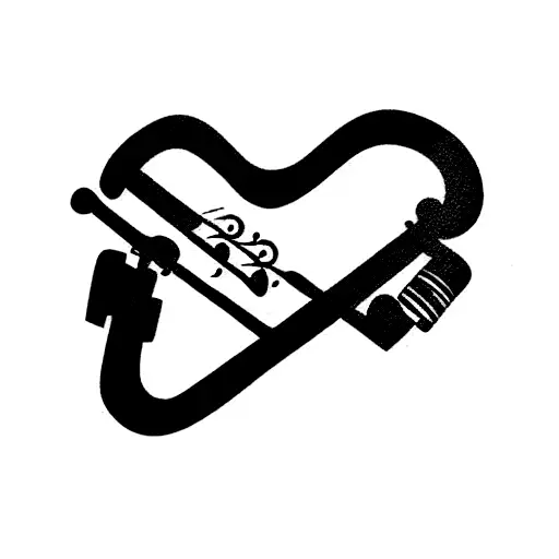 clarinet clamps tattoo design idea
