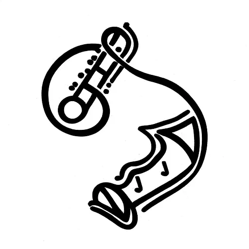clarinet tattoo design idea