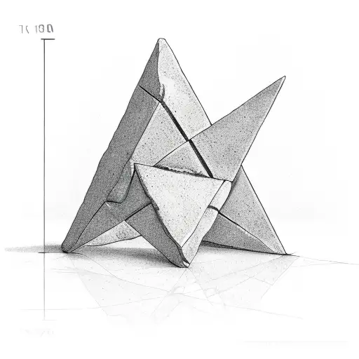 number seven, bricks, sunshine, triangle, rock tattoo design idea